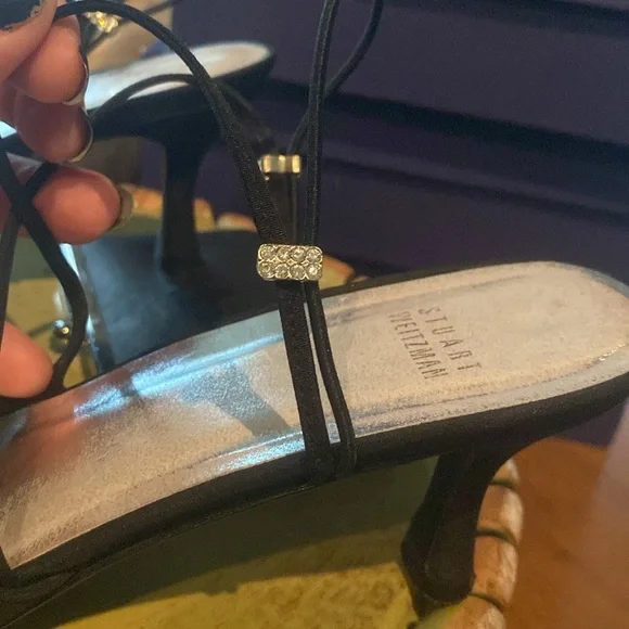 Stuart Weitzman “Gloambiance” Black  Heels Size 10N - Picture 4 of 12